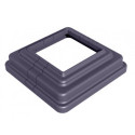 Clôture en bois composite premium 180xH.190cm avec décor alu Linea - coloris gris anthracite - Compolife
