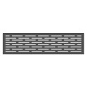 Clôture en bois composite premium 180xH.95cm avec décor alu Linea - coloris gris anthracite - Compolife