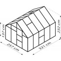 Serre de jardin Meridian1 8,3m² en aluminium anodisé et polycarbonate 4mm – Vitavia