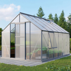 Serre de jardin Meridian1 9,9m² en aluminium anodisé et polycarbonate 4mm – Vitavia