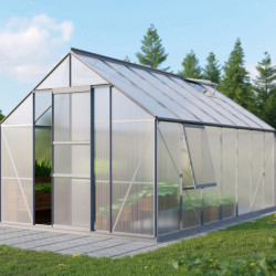 Serre de jardin Meridian1 11,5m² en aluminium anodisé et polycarbonate 4mm – Vitavia