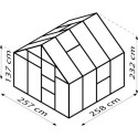 Serre de jardin Meridian1 6,7m² en aluminium anodisé et polycarbonate 6mm – Vitavia