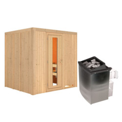 Sauna traditionnel SODIN - sans couronne - poêle avec ctrl intégré - KARIBU