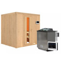 Sauna traditionnel SODIN - poêle Easy Bio 9000W - sans couronne - KARIBU