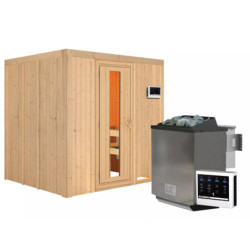 Sauna traditionnel SODIN - poêle Easy Bio 9000W - sans couronne - KARIBU