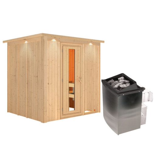 Sauna traditionnel SODIN - poêle avec ctrl intégré - couronne - KARIBU