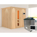 Sauna traditionnel SODIN - poêle avec ctrl externe - couronne - KARIBU