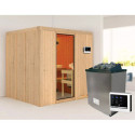 Sauna traditionnel SODIN - poêle 9000W ctrl externe - sans couronne - KARIBU