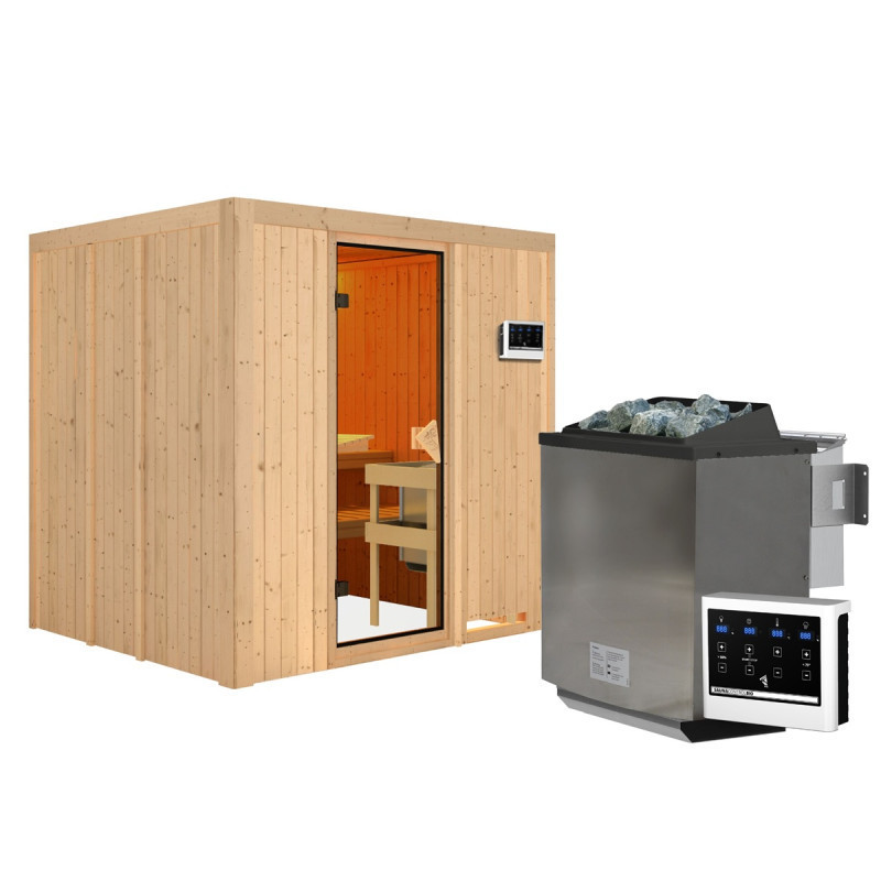 Sauna traditionnel SODIN - poêle Easy Bio 9000W - sans couronne - KARIBU