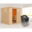 Sauna traditionnel SODIN - poêle 9000W ctrl intégré - couronne - KARIBU