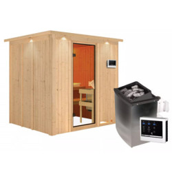 Sauna traditionnel SODIN - poêle 9000W ctrl externe - couronne - KARIBU