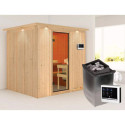 Sauna traditionnel SODIN - poêle 9000W ctrl externe - couronne - KARIBU