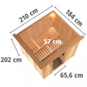 Sauna traditionnel SODIN - poêle Easy Bio 9000W - couronne - KARIBU