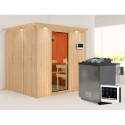 Sauna traditionnel SODIN - poêle Easy Bio 9000W - couronne - KARIBU
