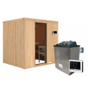 Sauna traditionnel SODIN - poêle 9000W ctrl externe - sans couronne - KARIBU