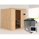 Sauna traditionnel SODIN - poêle 9000W ctrl externe - sans couronne - KARIBU