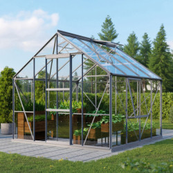 Serre de jardin Meridian1 6,7m² en aluminium anodisé et verre de sécurité 3mm – Vitavia