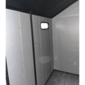 Abri de jardin en résine brossée DOCKER 1,24m² skylight + plancher - Jobu