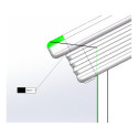 Abri de jardin en résine brossée DOCKER 1,24m² skylight + plancher - Jobu