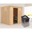 Sauna traditionnel SODIN - poêle 9000W ctrl intégré - couronne - KARIBU