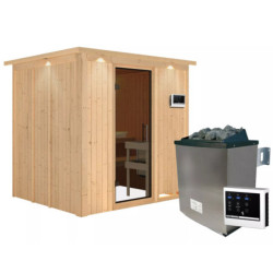 Sauna traditionnel SODIN - poêle 9000W ctrl externe - couronne - KARIBU