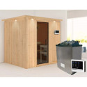 Sauna traditionnel SODIN - poêle 9000W ctrl externe - couronne - KARIBU