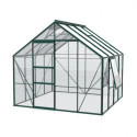 Serre de jardin Meridian1 6,7m² en aluminium émeraude et verre de sécurité 3mm – Vitavia