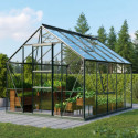 Serre de jardin Meridian1 8,3m² en aluminium émeraude et verre de sécurité 3mm – Vitavia