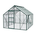 Serre de jardin Meridian1 8,3m² en aluminium émeraude et verre de sécurité 3mm – Vitavia