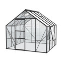 Serre de jardin Meridian1 6,7m² en aluminium noir et verre de sécurité 3mm – Vitavia