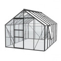 Serre de jardin Meridian1 9,9m² en aluminium noir et verre de sécurité 3mm – Vitavia