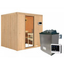 Sauna traditionnel SODIN - poêle 9000W ctrl externe - sans couronne - KARIBU