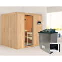 Sauna traditionnel SODIN - poêle 9000W ctrl externe - sans couronne - KARIBU