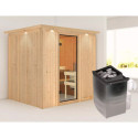 Sauna traditionnel SODIN - poêle 9000W ctrl intégré - couronne - KARIBU