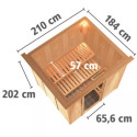 Sauna traditionnel SODIN - poêle 9000W ctrl externe - couronne - KARIBU