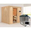 Sauna traditionnel SODIN - poêle 9000W ctrl externe - couronne - KARIBU