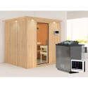 Sauna traditionnel SODIN - poêle Easy Bio 9000W - couronne - KARIBU