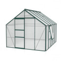 Serre de jardin Meridian1 8,3m² en aluminium émeraude et polycarbonate 4mm – Vitavia