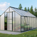 Serre de jardin Meridian1 11,5m² en aluminium émeraude et polycarbonate 4mm – Vitavia