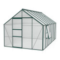 Serre de jardin Meridian1 11,5m² en aluminium émeraude et polycarbonate 4mm – Vitavia