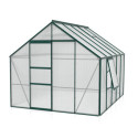 Serre de jardin Meridian1 8,3m² en aluminium émeraude et polycarbonate 6mm – Vitavia