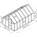 Serre de jardin Meridian1 11,5m² en aluminium émeraude et polycarbonate 6mm – Vitavia