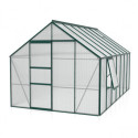 Serre de jardin Meridian1 11,5m² en aluminium émeraude et polycarbonate 6mm – Vitavia