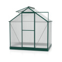 Serre Triton 2,5m² en aluminium émeraude et panneaux de polycarbonate 4mm - Vitavia