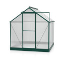 Serre Triton 3,8m² en aluminium émeraude et panneaux de polycarbonate 4mm - Vitavia
