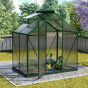 Serre Triton 2,5m² en aluminium émeraude et panneaux de polycarbonate 6mm - Vitavia