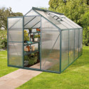 Serre Triton 5m² en aluminium émeraude et panneaux de polycarbonate 6mm - Vitavia