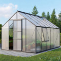 Serre de jardin Meridian1 9,9m² en aluminium noir et polycarbonate 6mm – Vitavia