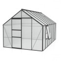 Serre de jardin Meridian1 11,5m² en aluminium noir et polycarbonate 6mm – Vitavia