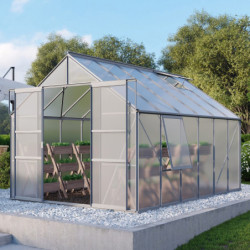 Serre de jardin Meridian2 9,9m² en aluminium anodisé et polycarbonate 4mm – Vitavia